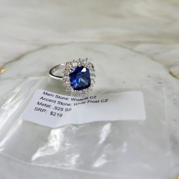 NWT Ryze Wisteria & White Frost CZ .925 Sterling Silver Ring - Size 8.25 - Picture 4 of 11